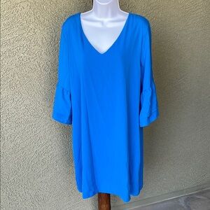No.130 Belongsci Elegant Blue Midi Dress Size XL